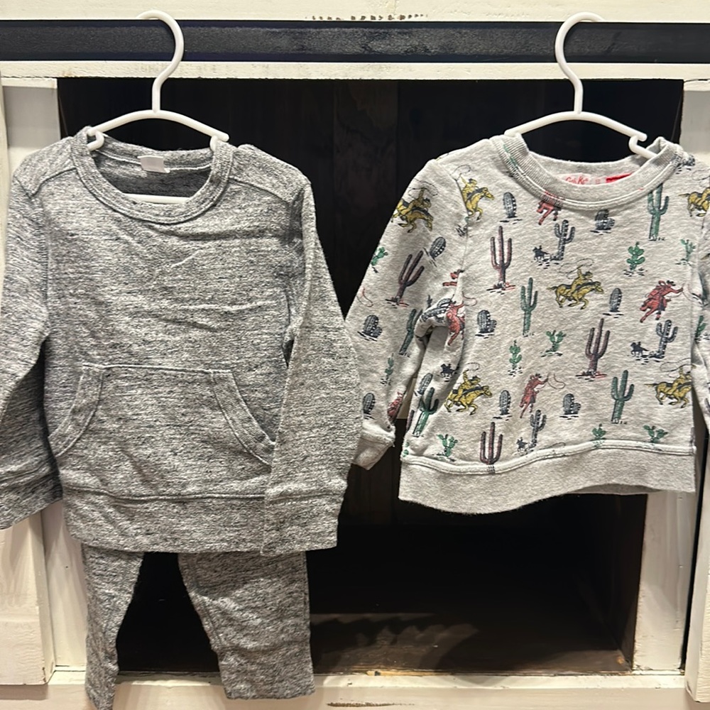 2T outfit and sweater.